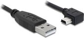 Delock USB 2.0-A apa - USB mini-B 5 tűs könyök apa átalakító kábel, 5m