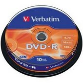 Verbatim DVD-R 4,7GB 16X Cake box  10db/csomag