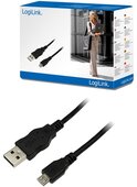 LogiLink micro USB kábel 1.8 méter (USB 2.0 A apa - USB Micro apa)