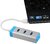 i-tec U3A3HUB USB 3.0 HUB Audio Adapterrel (3 port) Ezüst-Kék