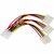 Akyga AK-CA-40 Molex -> 3x Molex elosztó kábel 15cm