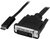 Startech CDP2DVIMM1MB USB-C - DVI összekötő kábel 1m - Fekete