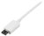 Startech USBPAUB2MW Micro USB 2.0 A - Micro B adat/töltőkábel 2m - Fehér