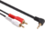 Maclean MCTV-828 3.5mm Jack 90° - 2x RCA (apa - apa) kábel 15m - Fekete
