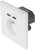 Lanberg AC Wall Socket FR with 2 Port USB Charger, White