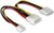 Delock Y-cable power Molex 4pin male > Molex 4pin female + 3.5 FDD