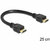 Delock Cable High Speed HDMI Ethernet - A male / male 25 cm