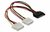Delock Cable Power SATA 15pin > 2x 4pin Molex female 20cm