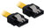 Delock cable SATA 70cm straight/straight metal yellow