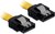 Delock cable SATA 20cm straight/straight metal yellow