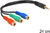 Delock RGB 3 RCA -> Jack 3,5mm F/M adapter (4pin)