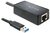 DeLock 62616 USB 3.0 M - RJ45 F Adapterkábel 0.15m - Fekete