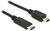 Delock USB 2.0 C-miniUSB összekötő kábel 1m - Fekete