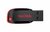 Sandisk 64GB Cruzer Blade USB2.0 pendrive - Fekete/piros