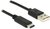 Delock 83600 USB Type-C 2.0 dugó > USB 2.0 A típusú dugó 1 m fekete