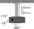 SBOX PM-101 Mennyezeti Projektor tartó - Ezüst